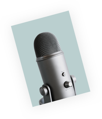 studio microphone for recording a podcast 988JK9U